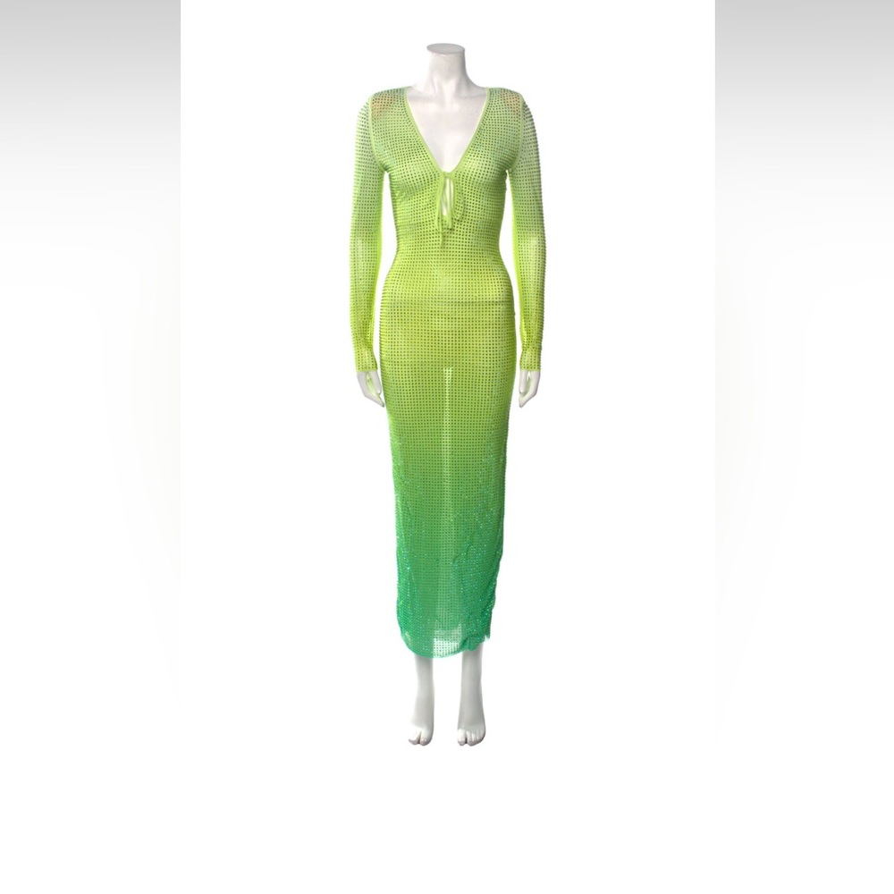 Self-Portrait Ombre Crystal Gown